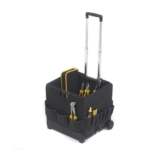 Black Folding Box Trolley With Compartment Bag