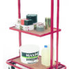 3 Tier trolley with fixed tiers & drop in plywood shelves