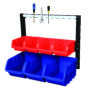 Storage Bin Rack complete with 7 Bins With Magnetic Strip