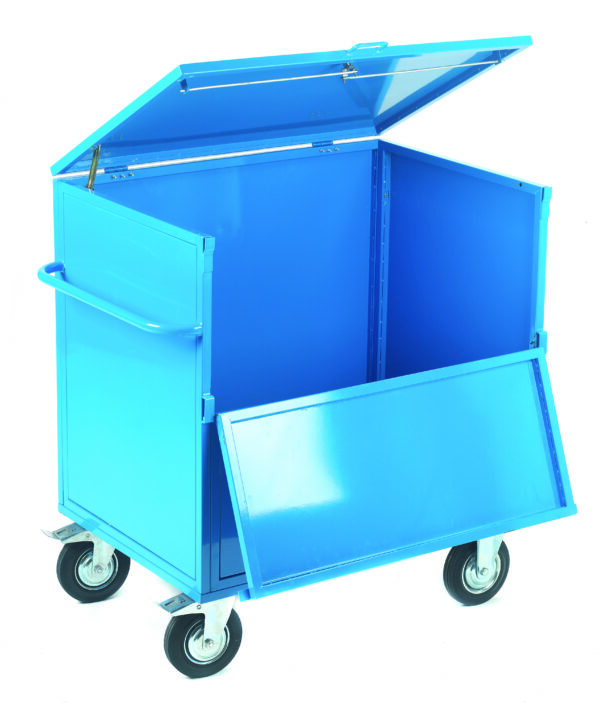 Security Trolley - Solid With Timber Deck