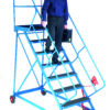 Fort® Wide Tread Blue 'Trojan' Mobile Step -  12 Step - Phenolic - Easy Slope