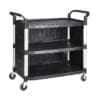 Proplaz®' Shelf Trolley - 3 Shelf Enclosed Sides 990L