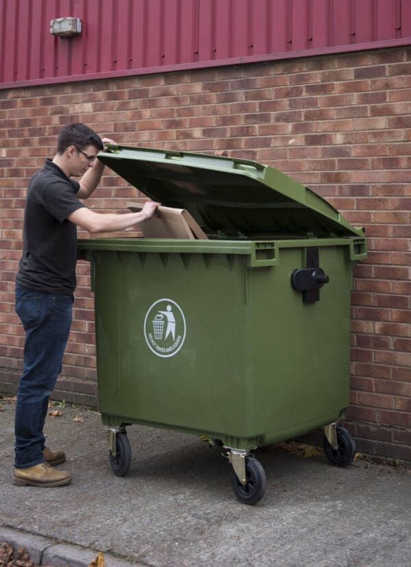 Large Wheeled Bin - 1100 Litre - Available in Dark Grey or Yellow