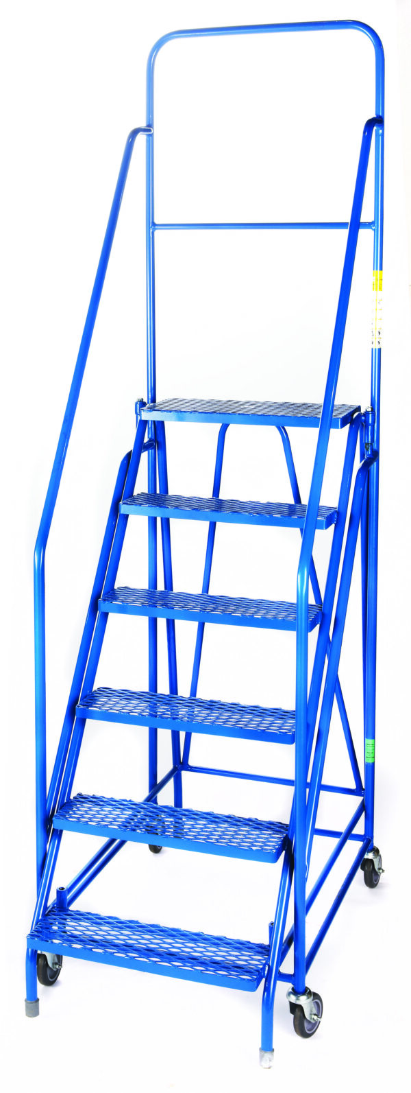 Fort® 'Duplex' Weight Reactive Mobile Steps -  6 Step - Blue/Blue - Expanded Steel Treads