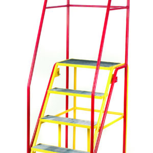 Fort® 'Duplex' Weight Reactive Mobile Steps -  6 Step - Yellow Inner Frame - Phenolic Treads