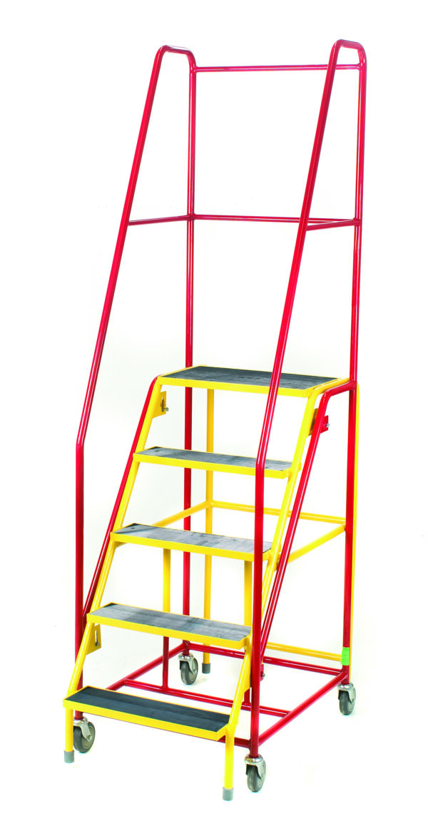Fort® 'Duplex' Weight Reactive Mobile Steps -  6 Step - Yellow Inner Frame - Phenolic Treads