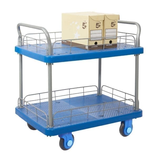 Proplaz® Super Silent Two Tier Trolley With Wire Surround