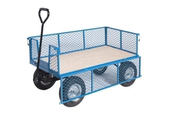 Platform Truck With Reach Compliant Wheels - Mesh Sides